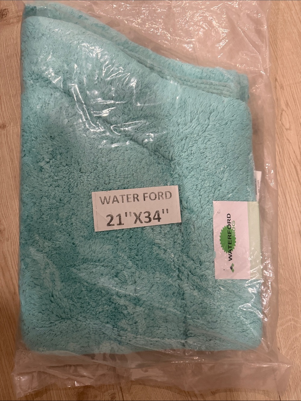 Waterford Plush Bath Mat - Aqua